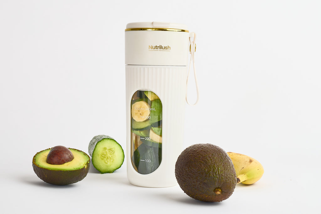 NutriLush Mini Blender To Go – Draagbare Smoothie Maker – USB Oplaadbaar & Draadloos – 340 ml
