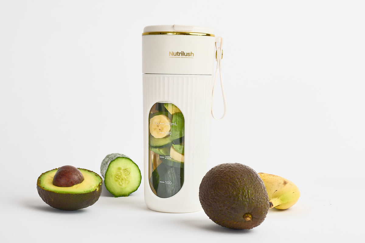 NutriLush Mini Blender To Go – Draagbare Smoothie Maker – USB Oplaadbaar & Draadloos – 340 ml